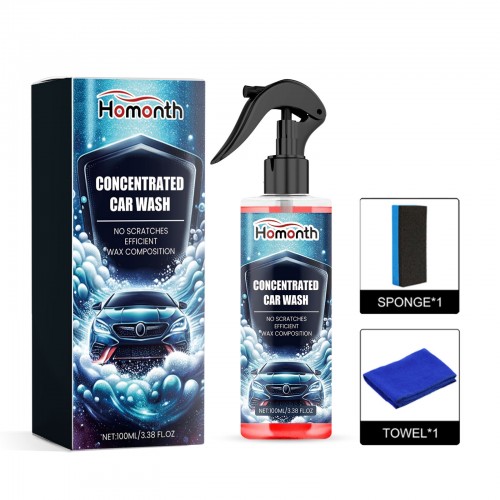 Homonth Car Wash Shampoo - Rich Foaming Wax Soap for Deep-Cleansing Action - All-in-One Multifunctional Car Care Fluid with Accessories 100ml